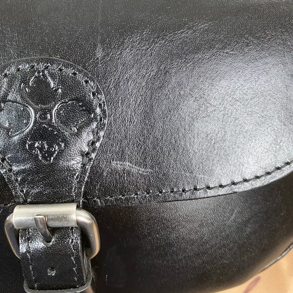 Patricia Nash Black Leather Lindy Saddle Bag NWT - Picture 16 of 16